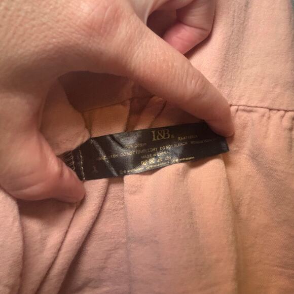 L&B Lucky & Blessed Pink Bell Sleeve Blouse Women’s Medium – Flowy Ruffle Top - Picture 4 of 7